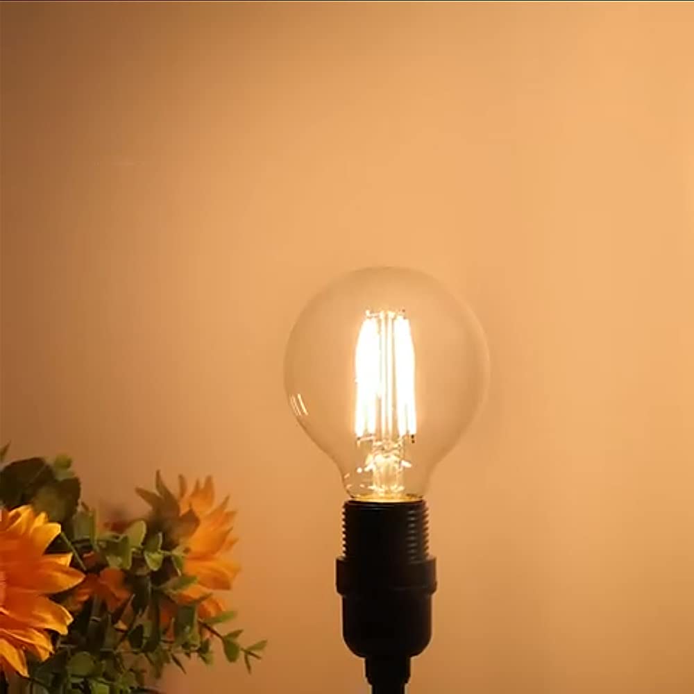 4W G80 E27 80mm Edison Globo Retro Bombilla LED Filamento, Luz Blanco Cálido 2700K, 400 Lúmenes, Reemplazo de 40W Hálogena Bombilla, No Regulable, 2 Unidades