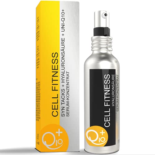 Vegane Hyaluronsäure, Hyaluron Serum hochdosiert, Anti-Aging mit Q10, extrem durchfeuchtend für Gesicht, Hals und Dekolleté, Made in Germany, 100 ml Cover