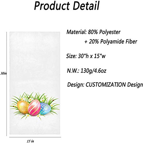 Vdsrup Abstract Easter Eggs Hand Towels 30 X 15 In Easter Holiday Spring Floral Bathroom Bath Towels Soft Highly Absorbent Multipurpose Towels For Hand,Face,Gym And Spa #TOP2