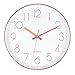 Tebery 12 Zoll (30cm) Rund Wanduhr groß ohne Tickgeräusche modern für Wohnzimmer Büro und Cafeteria(Rosegold, Mehr Rosa)