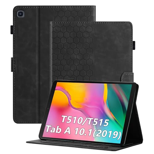 Cicili Hülle für Samsung Galaxy Tab A 10 1 2019 (SM-T510/T515) Flip Case Cover für Samsung Galaxy Tab A 10.1 Zoll 2019 Tablet Folio Schutzhülle mit Tasche Ständer PU Lederhülle - Schwarz