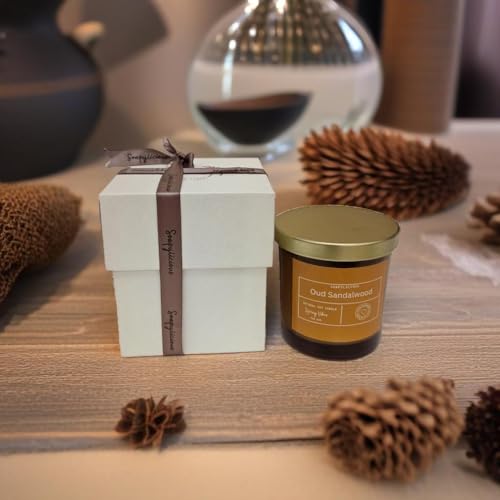 Soy Wax Candles- Oud sandalwood Aroma Completely Natural and handmade for homes and offices