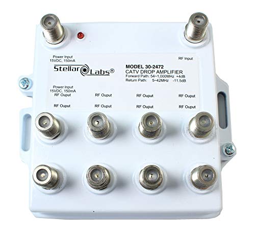 MyCableMart Coax Splitter: 8 Way 54-1000Mhz, Amplified, Powered