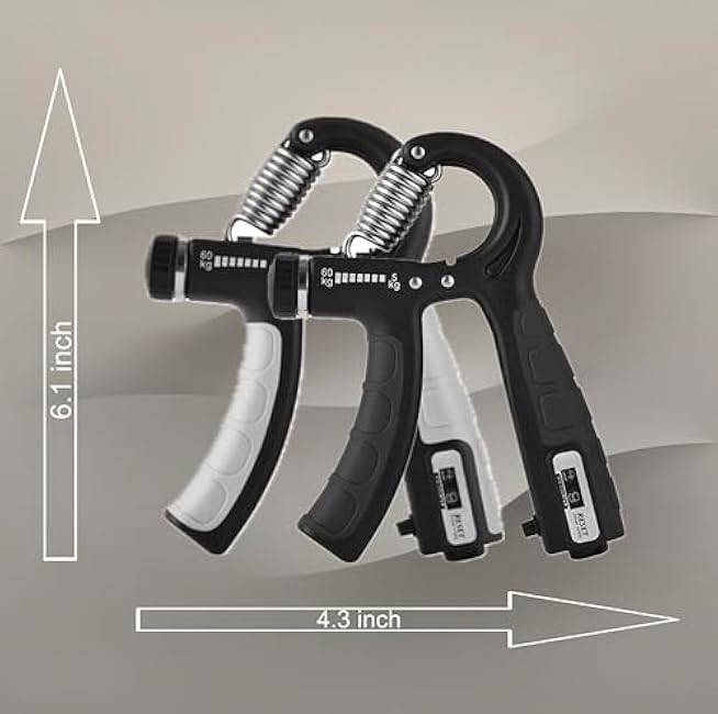 Generic 2 Set of Grip Strenght Trainer: Adjustale Hand Grip Strengthener with Resistance Ranging from 22 to 132 lbs (10 to 60 Kg), Designed for Athletes and also for everyone