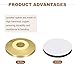 MECCANIXITY 16 Pcs Gold Speaker Isolation Feet,25x5mm Copper Shock Absorption Base Pad Anti Vibration Amplifier Stand Feet Mat for Audio CD Home Theater Sound System