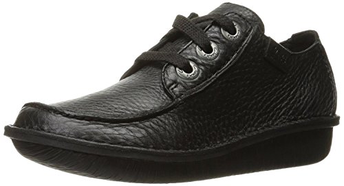 Image of Clarks Women's Funny Dream Oxford, Black Leather, 9.5 M US