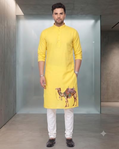 Image of Men's Digital Printed Kurta for Festival