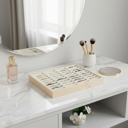 Présentoir de bracelet en bois pour esthétique coiffeuse et dressing moderne - 3