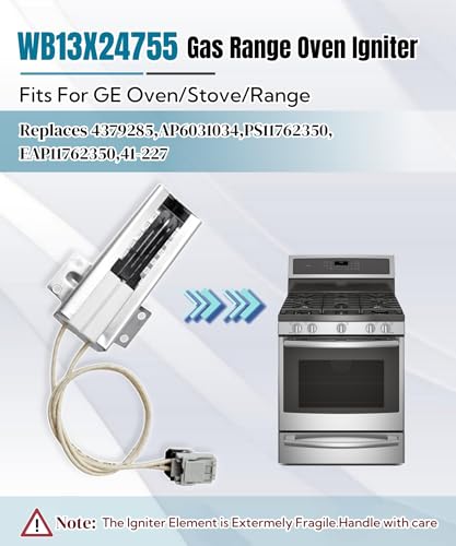 Image of WB13X24755 Gas Range Oven Igniter Fits For GE Oven /Stove /Range,Replaces 4379285,AP6031034, PS11762350,EAP11762350,41-227 Range Broil Igniter