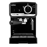  Solac CE4493 - Cafetera Espresso 19 Bar, bomba de presión 19 bares, con portafiltros, vaporizador inox y apagado automático, color negro