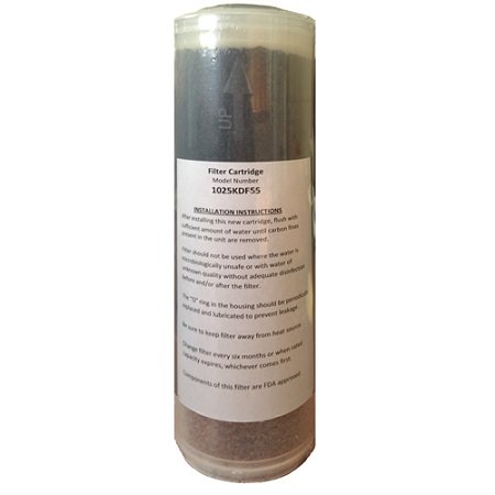 IPW Industries Inc (1025KDF55) 9.75"x3" 15,000 Gal 1 lb KDF-55/GAC Carbon - Chlorine & Heavy Metal Reduction Filter