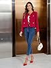 M.Infisavo 2025 Women Tweed Jacket Cropped Blazers... #4