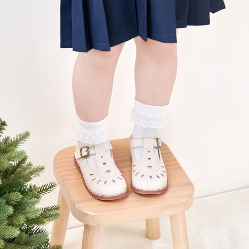 Image of PHIRAMIN Toddler Girl Mary Jane Dress Shoes-Little Girl School Uniform Shoes for Wedding Party