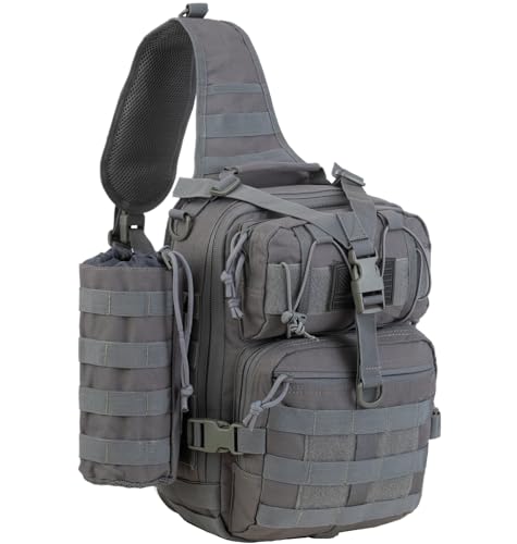 GZ XINXING Tactical Sling Military Shoulder Backpack EDC Assault Range Bags (Grey)