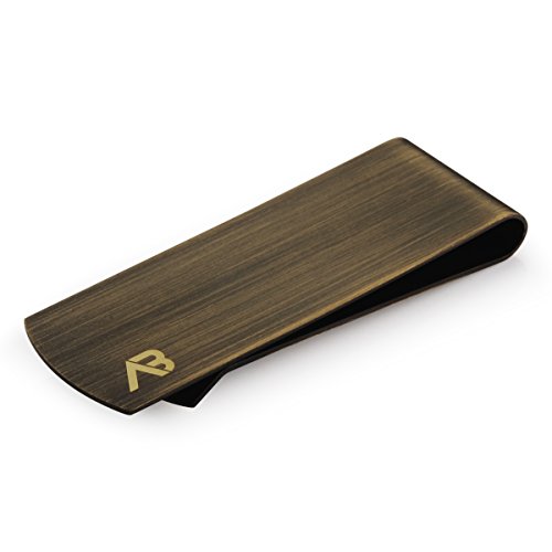 ALASKA BEAR - Antique Bronze Cash Money Clip Credit Card Holder