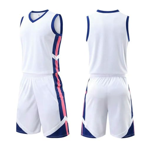 SLJYM   Camiseta de baloncesto para hombre, secado rápido, uniforme de baloncesto, profesional, transpirable, camiseta de baloncesto, blanco, XXL