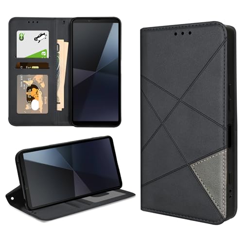 bjnosdv for Sony Xperia 10 vi �P�[�X �蒠�^ �S�ʕی� �ϏՌ� SO-52E SOG14 XQ-ES44 �X�^���h�@�\ �G�N�X�y���A10vi �X�}�z�P�[�X �蒠�^���z ���K���� �J�[�h���[ �g�уJ�o�[ �������U�[ �}�O�l�b�g��