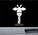 Giraffe Peeking Vinyl Decal Sticker (WHITE)