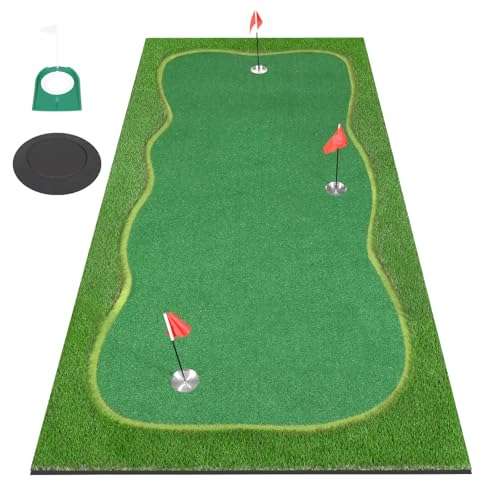 KEMLDIVS Golf Putting Green, Professional Large Practice Putting Mat for Outdoor & Indoor Putt...