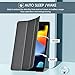 ProCase for iPad 9th/ 8th/ 7th Generation Case 10.2 Inch (2021/2020/2019 Release), 10.2 iPad Case 9th/ 8th/ 7th Gen Cover, Slim Smart Cover with Translucent Hard Shell Back -Black