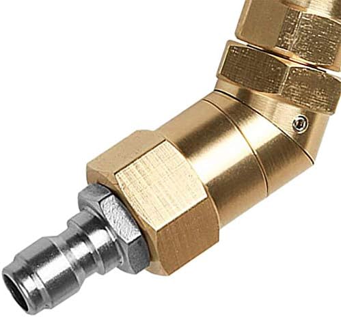 SagaSave 360 Degree Pivot Coupler 1/4 Inch Quick Release Connection for Pressure Washer Tips Gutter Cleaner Attachment