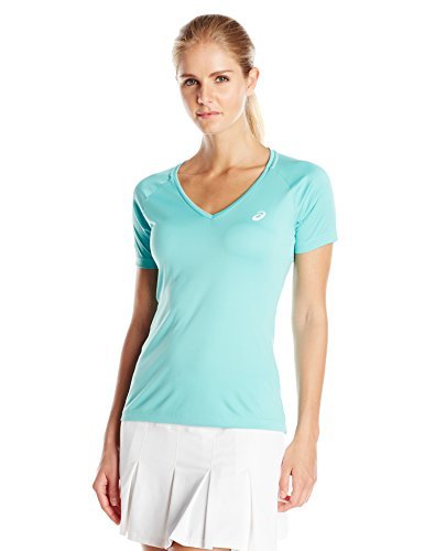 Preisvergleich Produktbild ASICS Damen Club V-Neck Top, Damen, Pool Blue, Medium