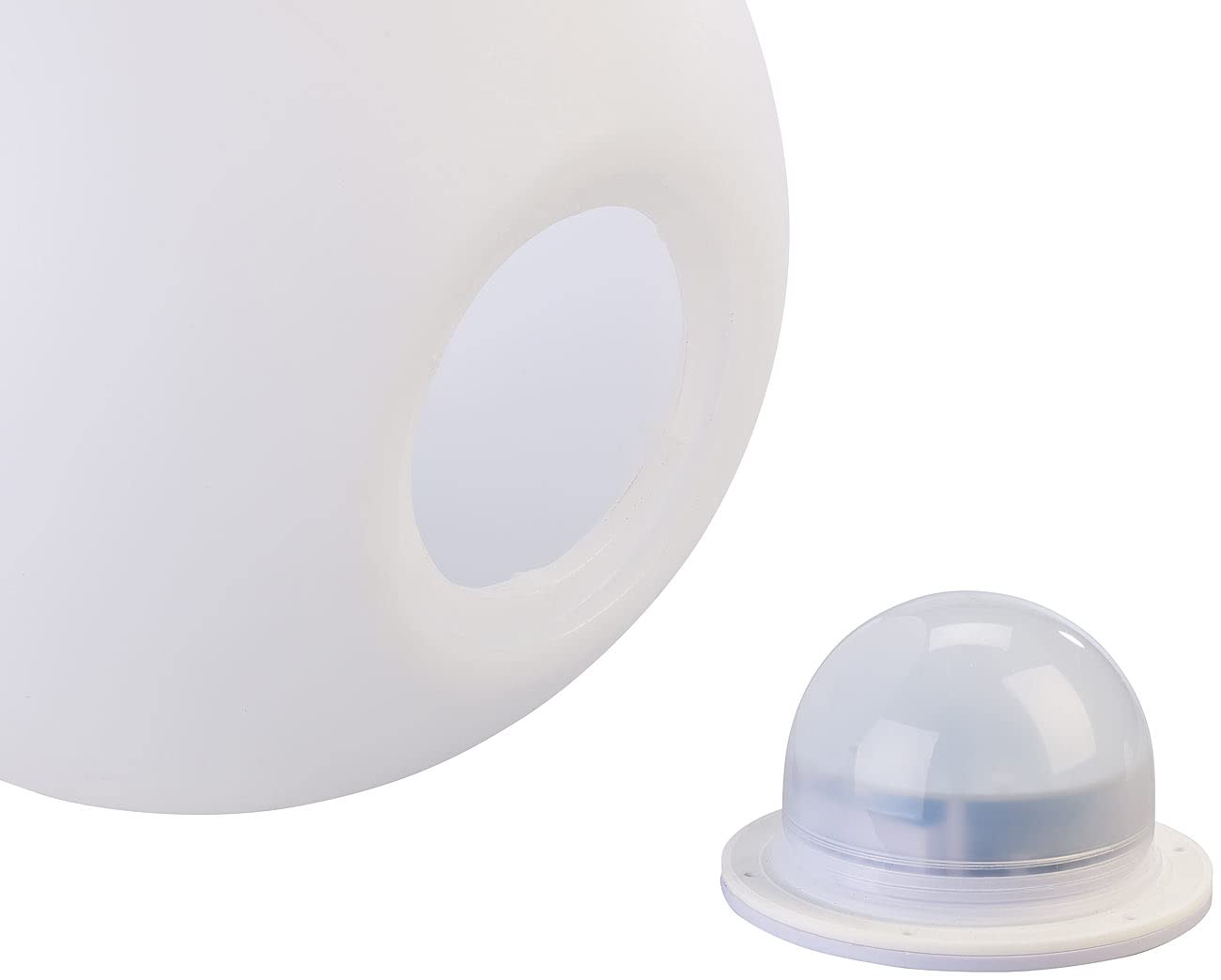 Lunartec LED-Dekokugel: 2er-Set Akku-Leuchtkugeln für innen & außen, Ø 30 cm, IP54, RGBW-LED (Kugelleuchte Tischlampe, Kugelleuchte innen Boden, Farbe)