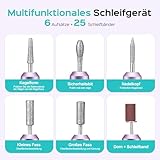 COSLUS Elektrische Nagelfräser für Gelnägel: 20000 u/Min Draht Einstellbare Geschwindigkeit and Drehrichtung Maniküre und Pediküre set，Nagelfeile Fräser für Gelnägel Acrylnägel (Lila)