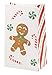 Party Treat Bags - 36-Pack Gift Bags, Christmas Party Supplies, Paper Favor Bags, Recyclable Goody Bags for Kids, Gingerbread Design, 5.1 x 8.7 x 3.2 Inches