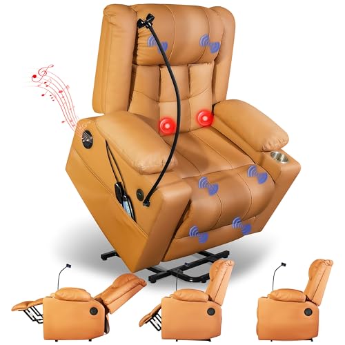 Jartoil Dual Motor Power Lift Recliner Chair with Massage and