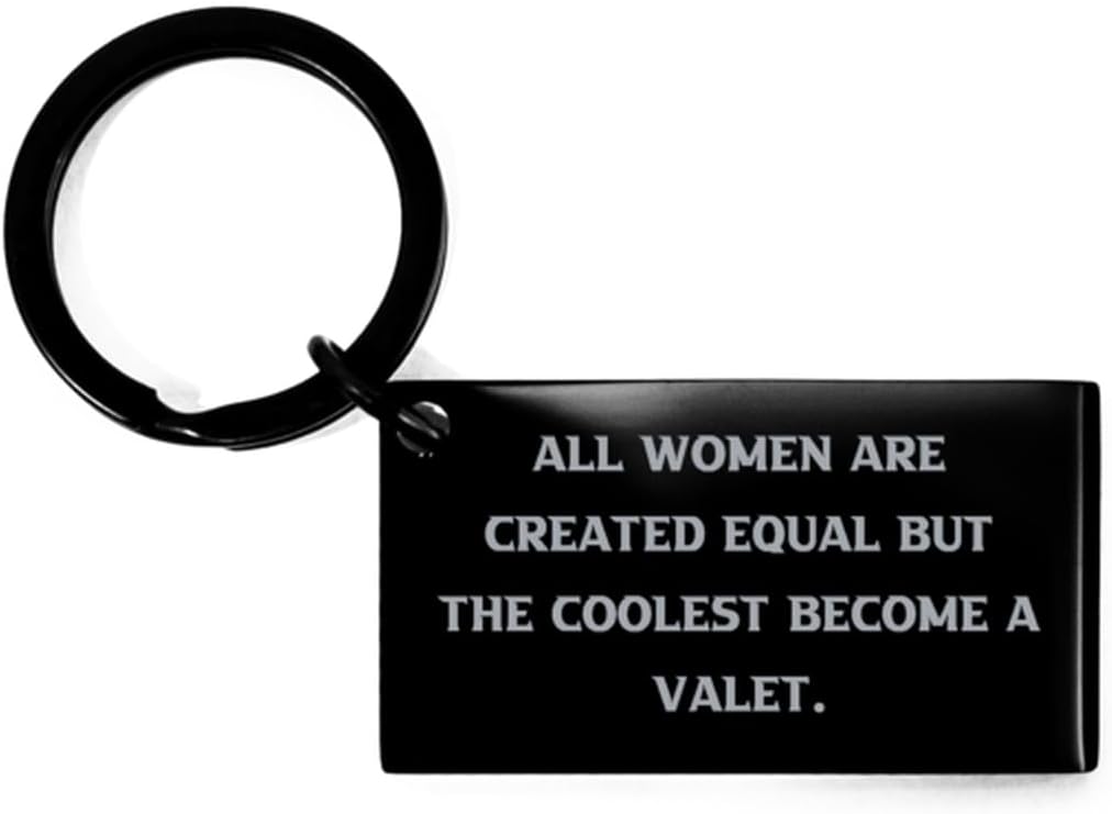 Fun Valet Gifts, All Women Are Created Equal but the Coolest Become a, Gag Keychain For Colleagues, Black Keyring From Boss, Birthday keychain gift ideas, Personalized birthday keychain gifts, Unique