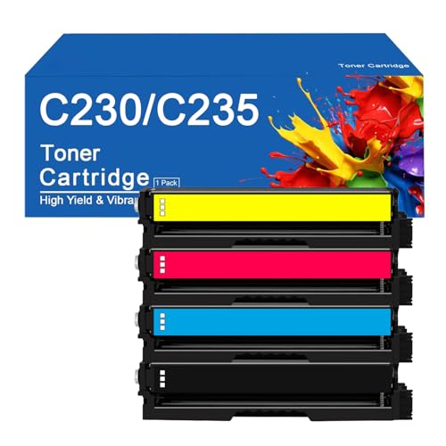 Cartouche de toner haute capacité compatible C230/C235 Xerox 4 couleurs grand rendement