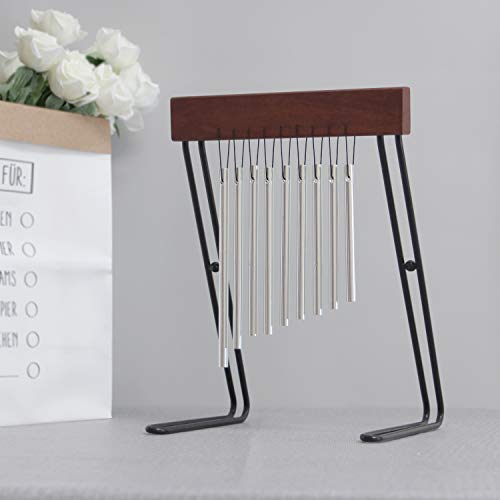 Table Top Bar Chime, Single-row Musical Percussion Chimes Instrument with Solid Aluminum Pipe,Hand Chime for Classroom Management Table Decor or Kids Educational Gift