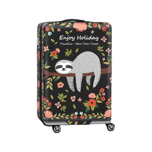 FESSOSKO Elastisch Kofferhülle, Reise Kofferschutzhülle, Waschbare Gepäckabdeckung aus Polyester, Reisekoffer Schutzhülle mit Reißverschluss, für 18-32 Zoll (L)