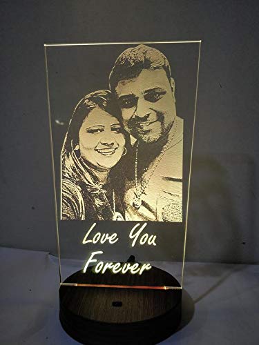 DESIGNELLE 16 Colour Changing 3D Illusion Photo LED Lamp for Decoration (9 Inches Height x 5-inch Width, Multicolour)