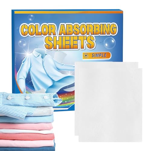 yupeuooe Hojas Atrapacolores,Previene que los Colores Destiñan Hojas para Lavandería - 100 Unidades Cuidado de Ropa Suministros Hogar para Prendas