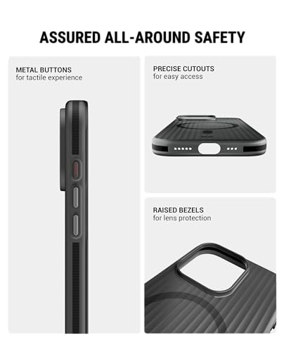 Image of DailyObjects PC Beam 2.0 Magnetic Protective Case Cover Compatible with iPhone 15 Pro Max|Magsafe|Camera & Body Protection|Anti Shock,Scratch Resistant|Precise Cutouts Design|Wireless Charging-Black