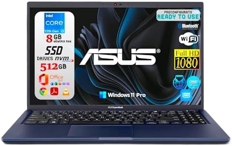 ASUS ExpertBook B1 (B1502), pantalla portátil de 15,6 pulgadas Fu...