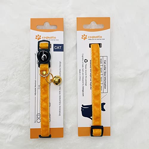 Image of Safety Quick Release Cat Collars,Double Velvet with Bell Available in a Range Colors ,Perfect for Your Kitty, Adjustable 20-30 cm