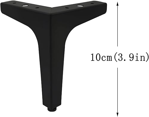 Miniatura 4 de HEYCE Metal Furniture Legs,Triangle Sofa Legs Cupboard Support Legs Replacement Feet Table Legs for Replacement Cabinet Couch Chair Nightstand 4Pcs