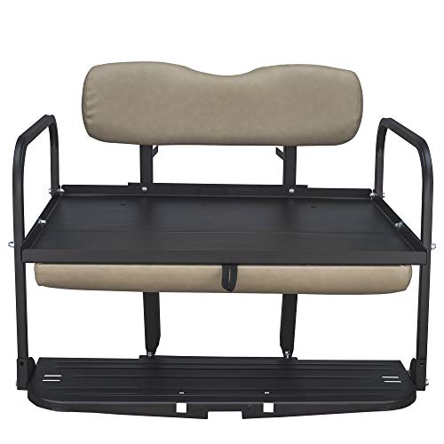 Gusto Club Car Ds Golf Cart Flip Folding Rear Back Seat Kit - Buff #TOP3