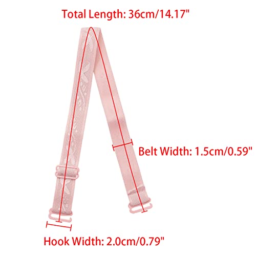 Image of uxcell 2 Pair 10 /12 /15 /18 /20mm Width Stretchable Shoulder Bra Straps Adjustable Elastic Straps for Women