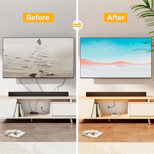 Image of Mount-It in-Wall TV Cable Management Kit, USB-C, Dual Outlet, Cord Hider