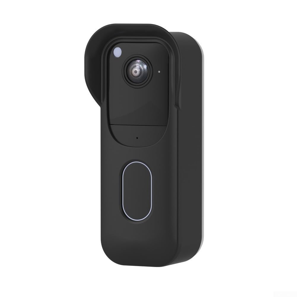 Zeroupshop Weatherproof Silicone Case Compatible for Blink Video Doorbell All-New 2025, Outdoor Protective Skin Cover with and Night-Vision Friendly Design to Shield from Rain(Black)