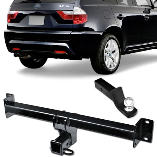 Stehlen 733469492597 Compatible with 2004-2010 BMW X3 E83 Class 3 Trailer Hitch Receiver 2" with Loaded Ball Mount