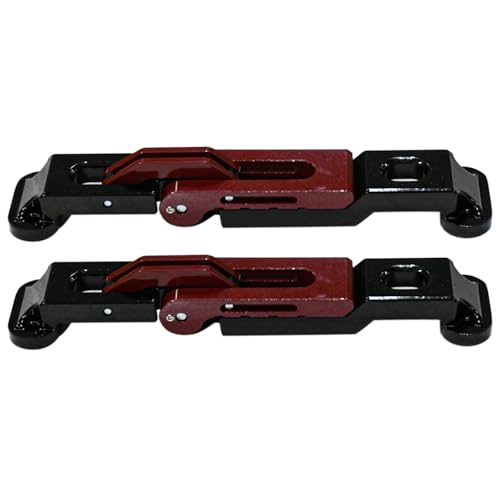 Image of KMH Metal Door Hinge Step Compatible with Mahindra Thar, Anti-Skid Foldable Design Heavy Side Foot Step Car Accessories for Thar, Pack of 2 (Black & Red)