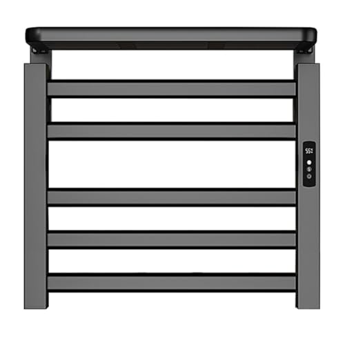 OZMDXKJ Toallero Calentador De 5 Barras con Estante Superior, 100w, Toallero Calentador EléCtrico De Pared con Temporizador Y Control De Temperatura, para BañO