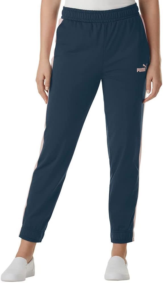 PUMA Womens Tricot Elastic Waist Baseball Pants Casual - Black