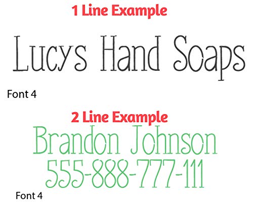 Custom Name Stamper - Self-Inking Stamp - 10 Font Options - 1 Line Cursive Calligraphy