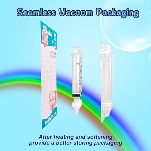 Image of Nasal Syringe for Baby - 4PCS with Cleaning Tools - Safe Silicon Baby Nasal Aspirator Qucik Syringe Nose Cleaner Rinsing Tool for Baby /Infant /Kid (Transparent, 4PCS)